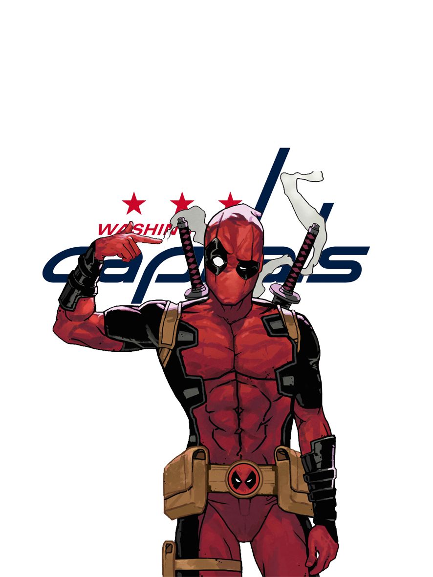 Washington Capitals Deadpool Logo vinyl decal